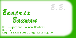 beatrix bauman business card